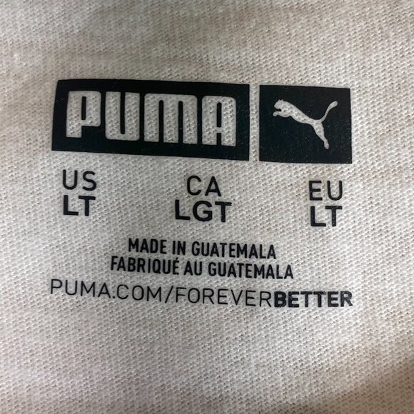 NEW! PUMA CLASSIC LT Large Tall Men's Men Graphic Print T-Shirt Tee Shirt White - Picture 6 of 7